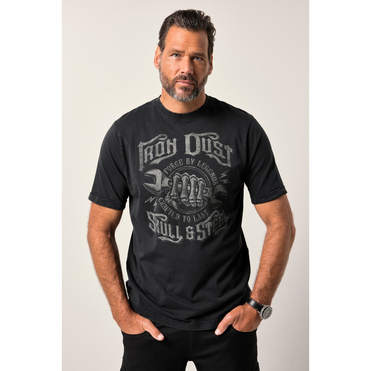 T-shirt style vintage noir, JP1880