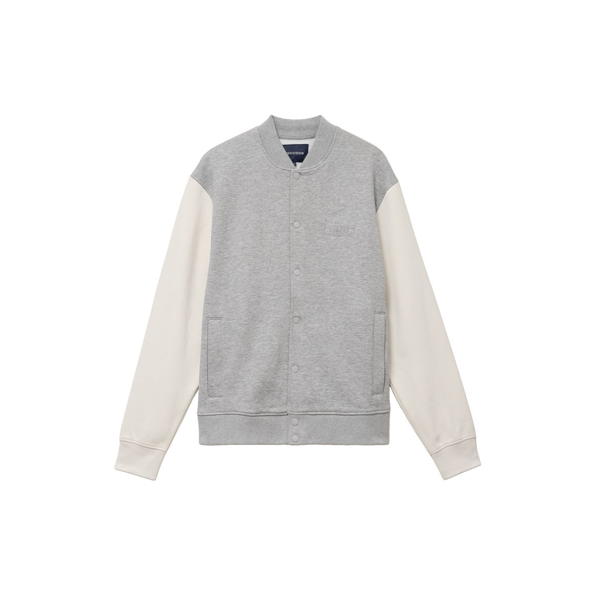 Sweat manches longues brodé gris clair, BONOBO
