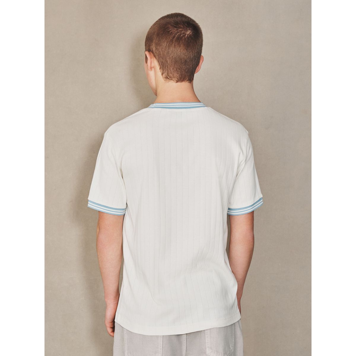 T-shirt graphique à bord contrastant edit blanc, NEXT