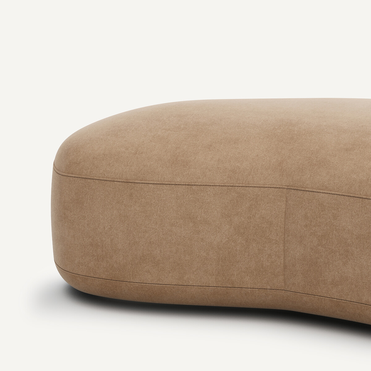 Repousa-pés em veludo stonewashed, ROSEBURY, design Emmanuel Gallina bege, EMMANUEL GALLINA X AM.PM