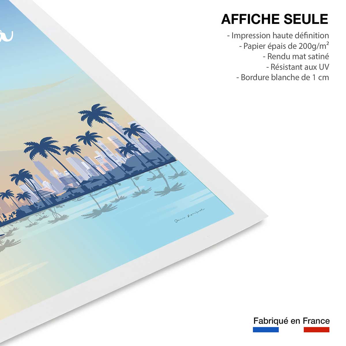 Affiche voyage Panama city affiche seule, HEXOA