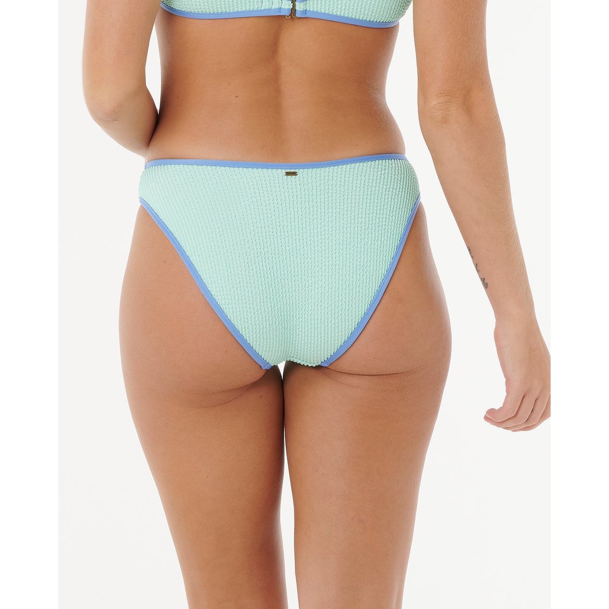 Bas de maillot de bain taille haute culotte LUXE SURF aqua, RIP CURL