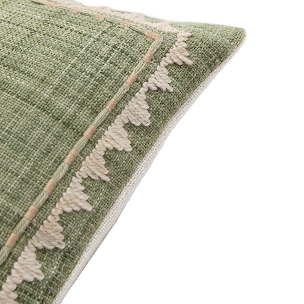 Nia Embroidered Palm Tree Filled Cushion sage, SO'HOME