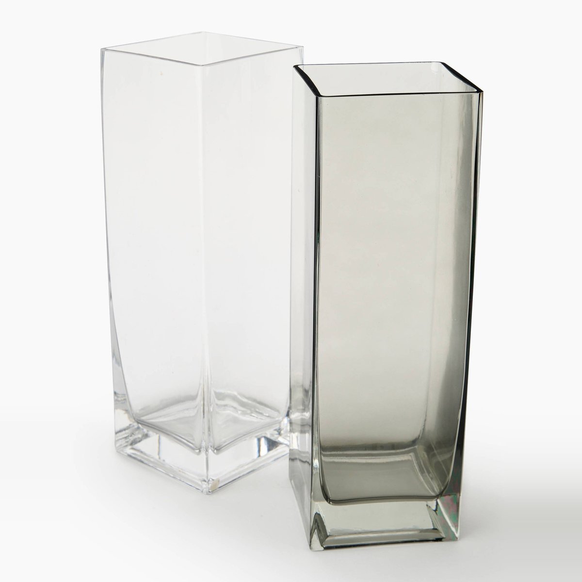 Vase carré crystal , 10xh30 transparent, MONOPRIX