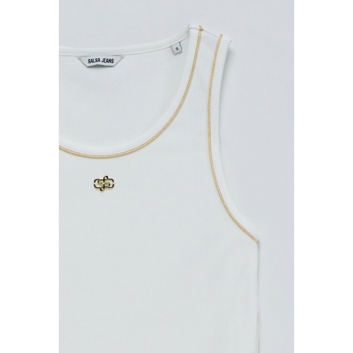 HAUT BASIQUE AVEC FILS Fil textile blanc, SALSA JEANS