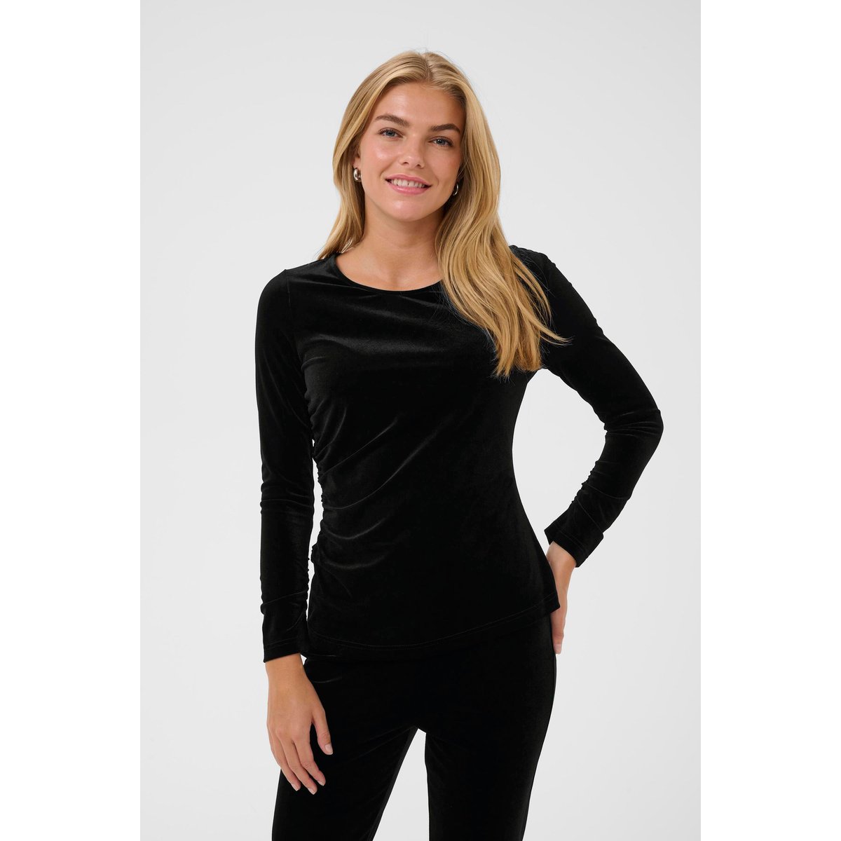 T-shirt à manches longues noir black deep, KAFFE