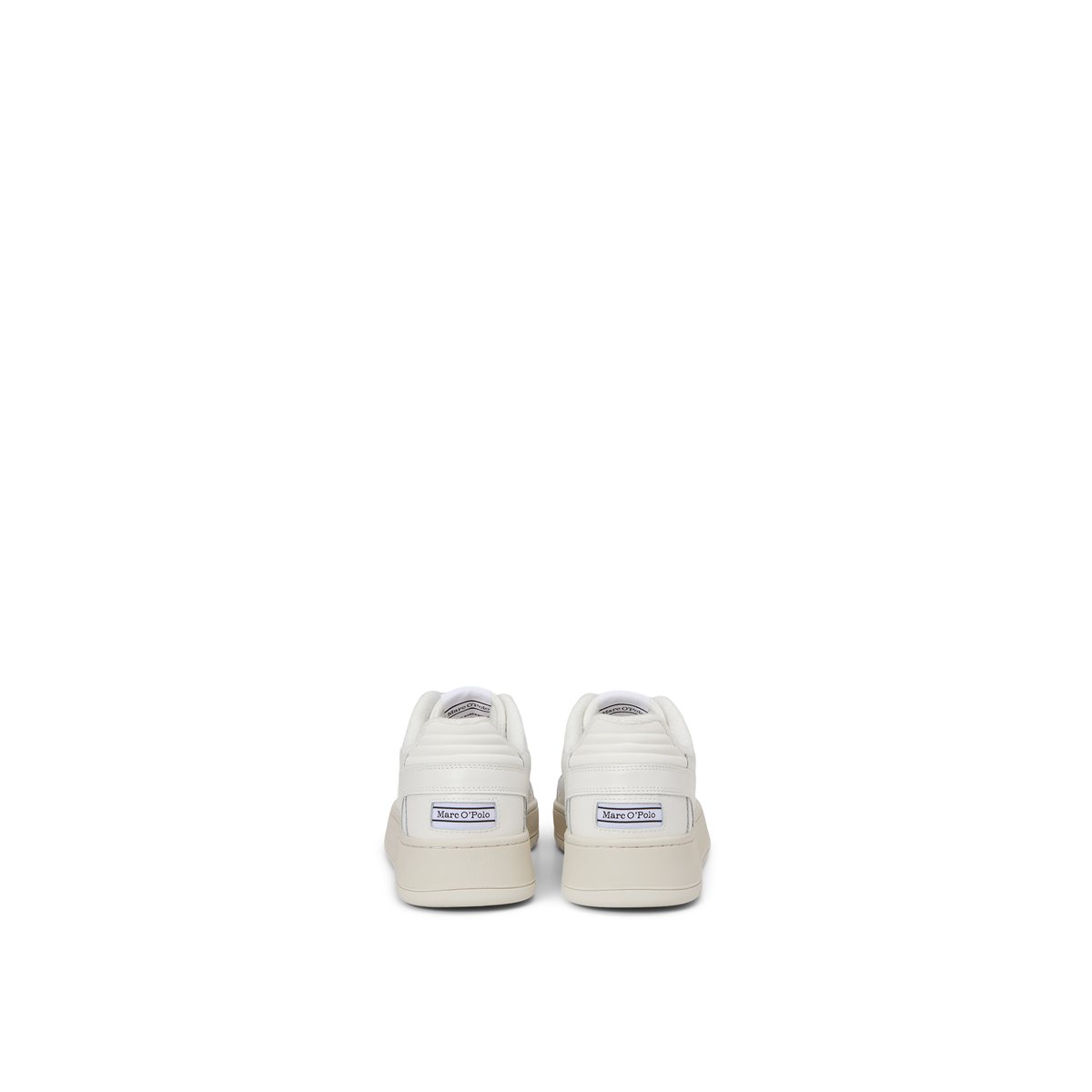 Baskets Modèle Carlo en cuir de vache noble blanc naturel, MARC O'POLO
