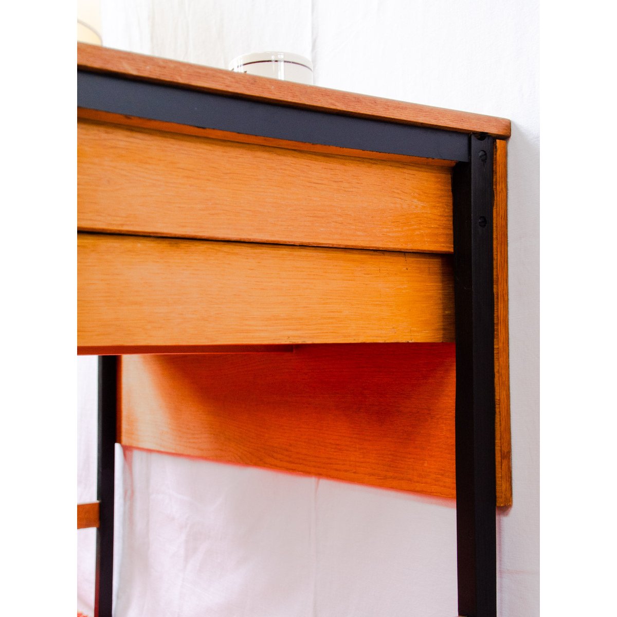 Bureau en chêne Yvan N°590 - Bon état bois clair, DEBONGOUT