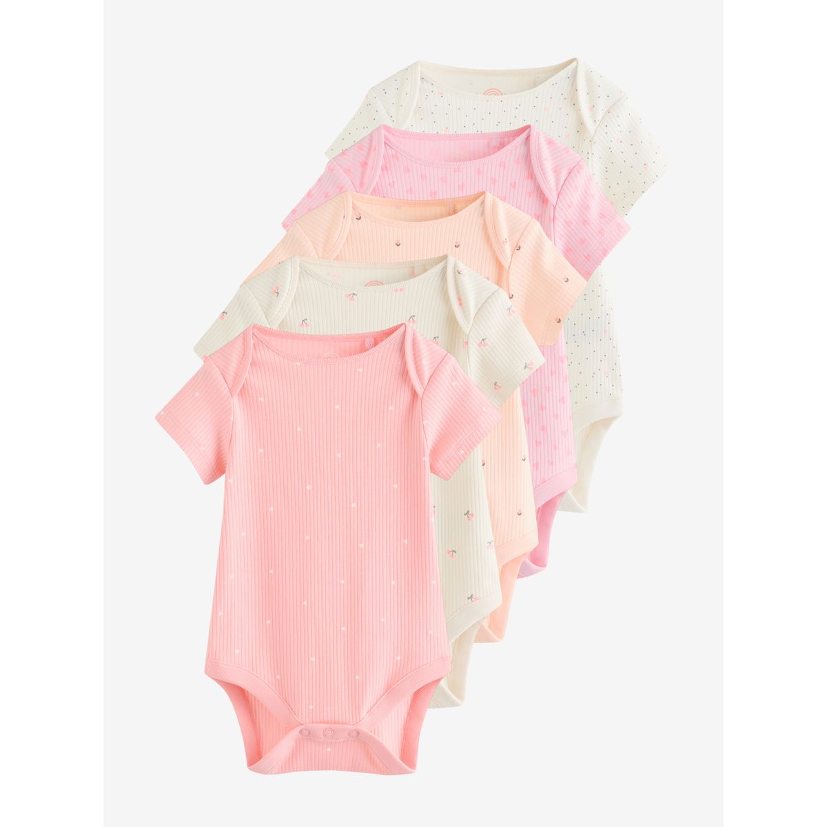 Body à manches courtes bébé, lot de 5 pink fluorescent, NEXT