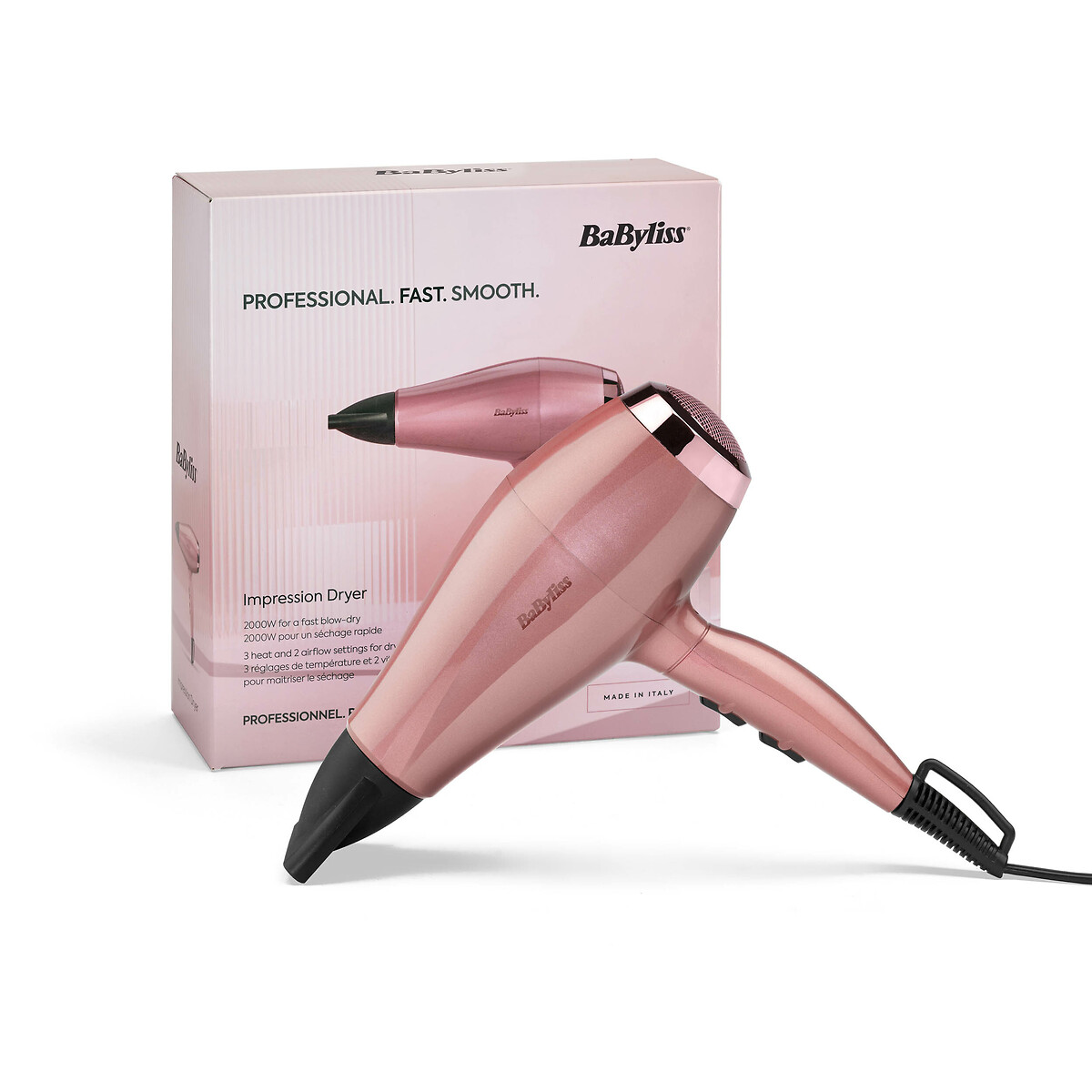Secador de cabelo Rose Petal Blush rosa, BABYLISS
