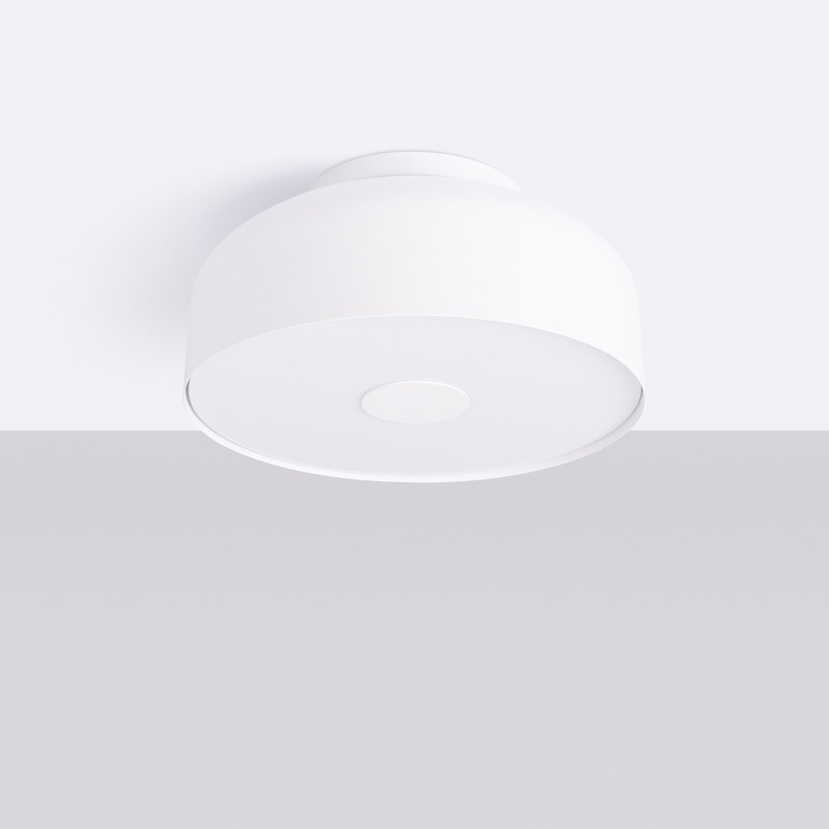 Plafonnier Acier Blanc E27 4 Omiq blanc, EDEN