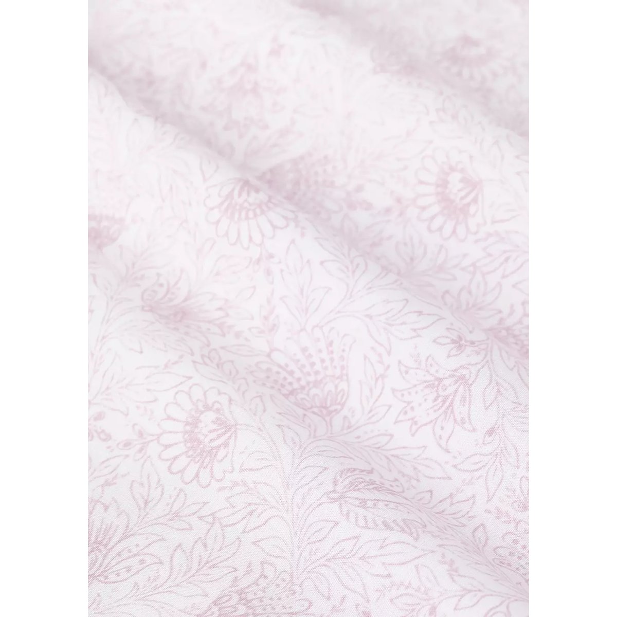 Housse de couette berceau percale de coton fleurs rose pastel, MANGO HOME