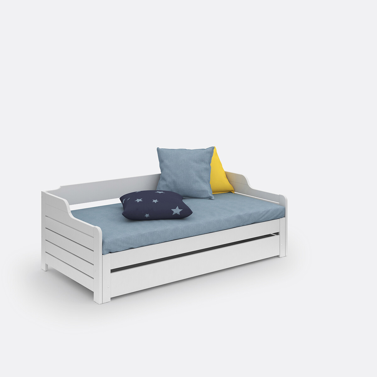 Lit banquette extensible, tiroir, sommier, Grimsby blanc, LA REDOUTE INTERIEURS