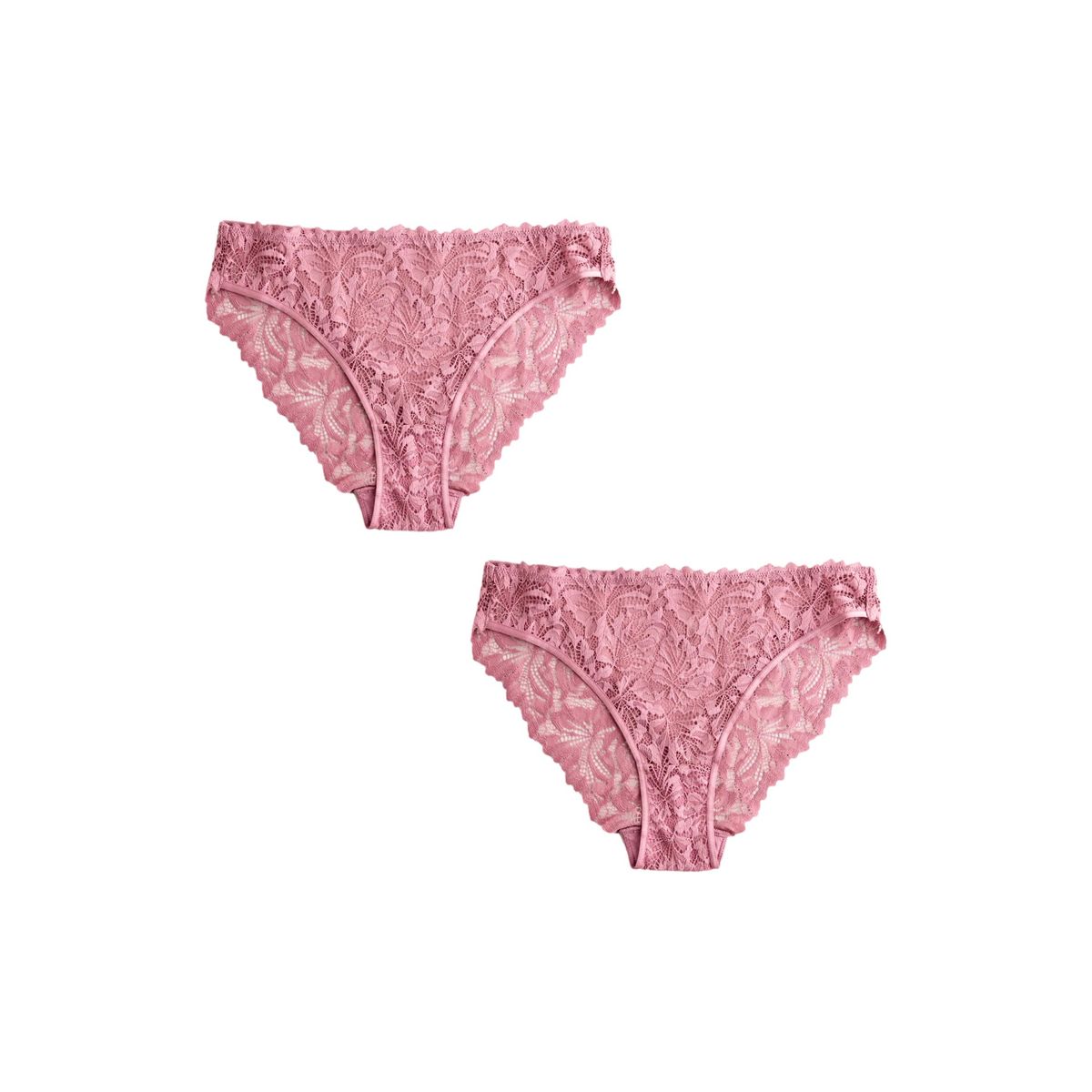 Culotte en dentelle confort optimal, lot de 2 rose, NEXT