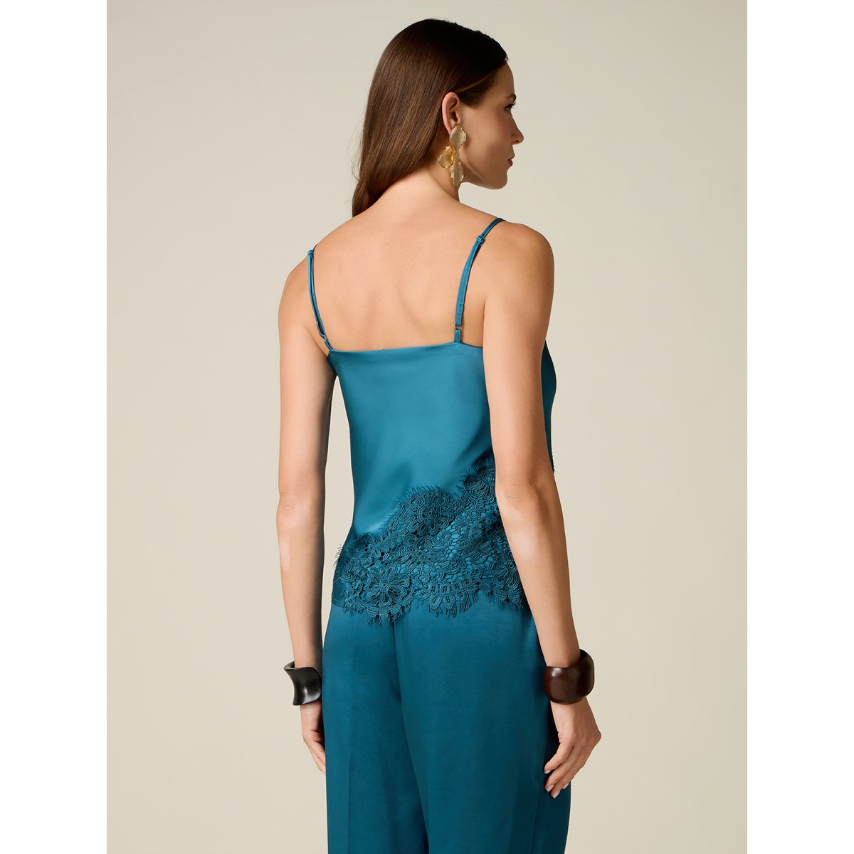 Haut en dentelle petrol blue, OLTRE