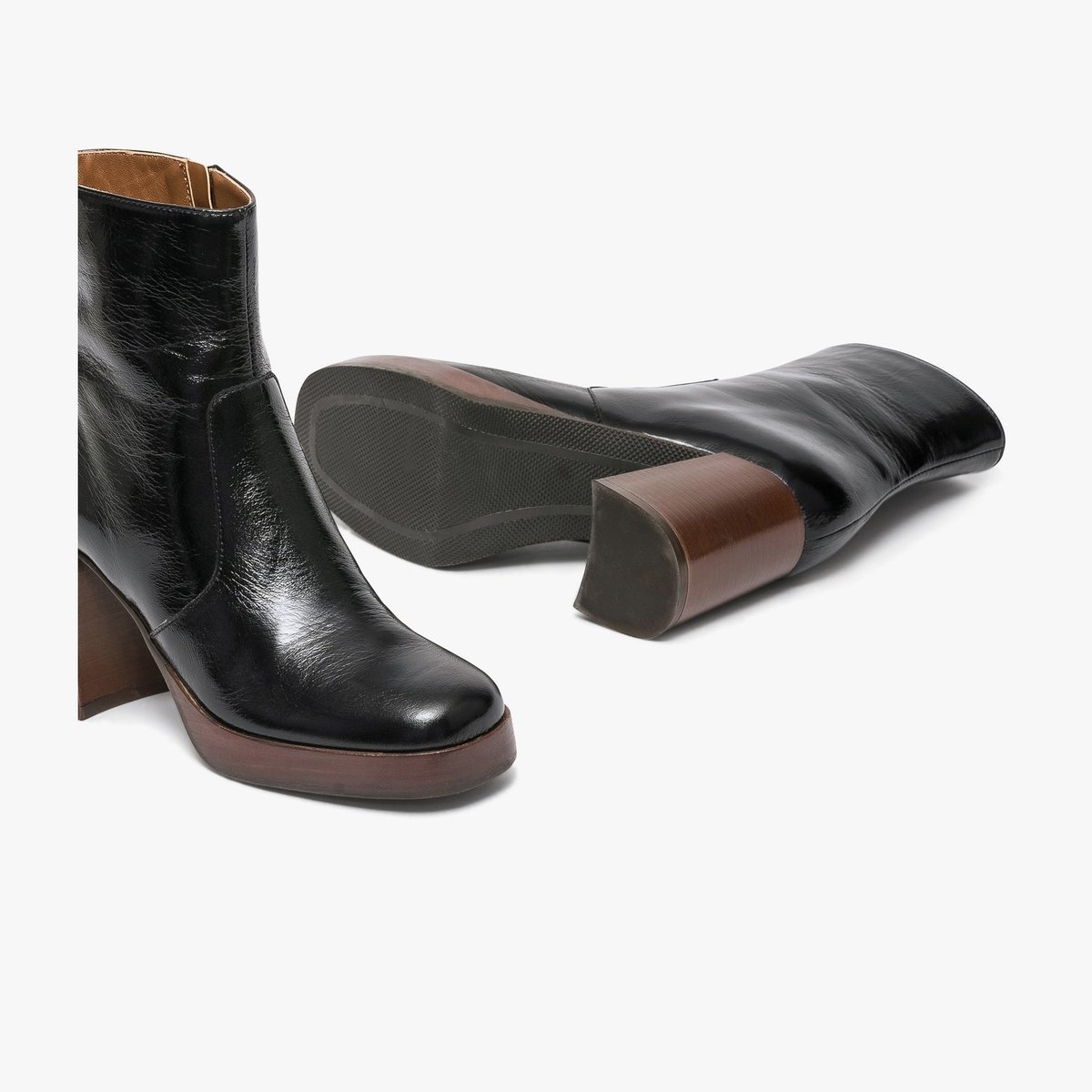 Boots À Talon en cuir EZRA noir, BOCAGE