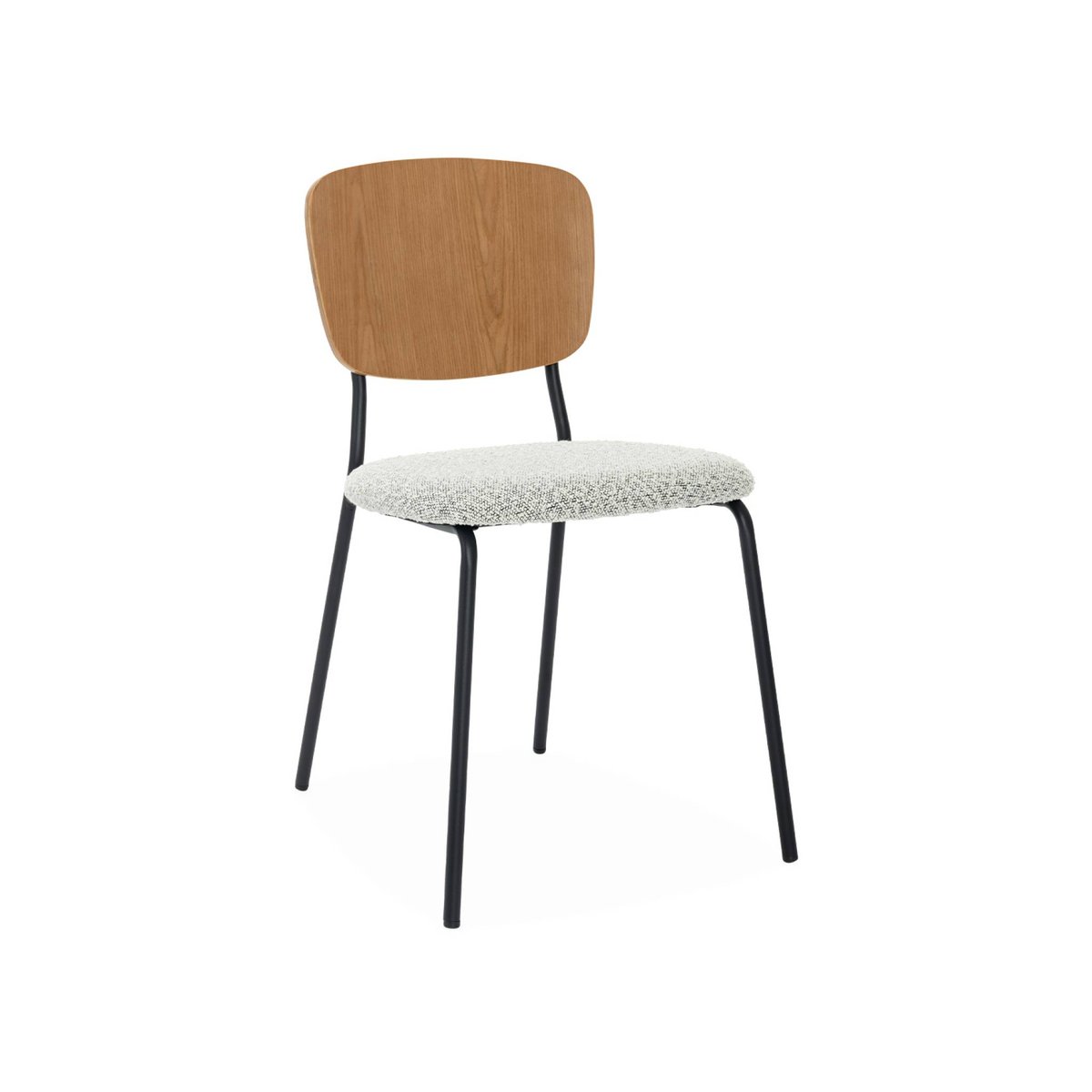 Chaise bouclette texturée (lot de 2) EMY terracotta, SWEEEK