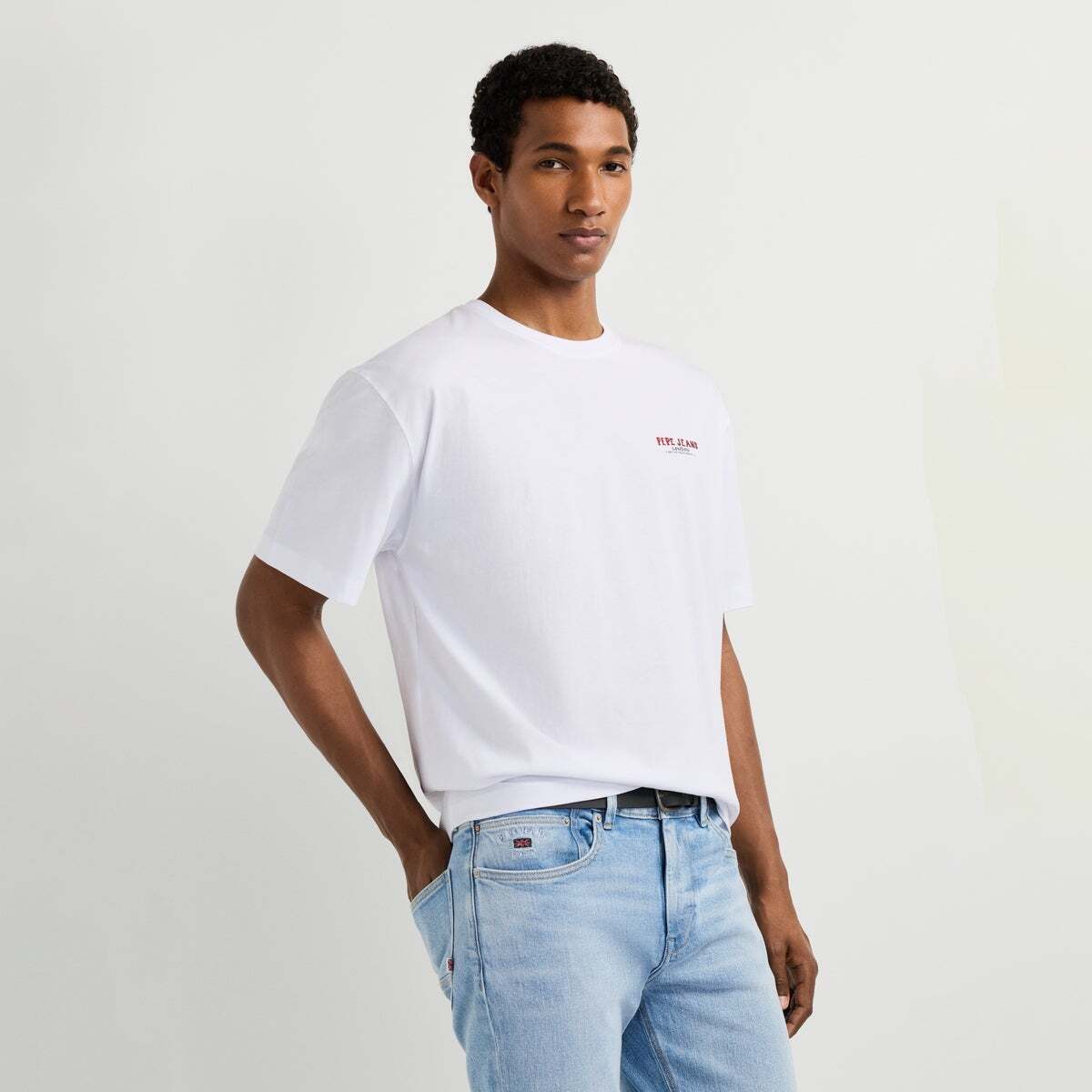 T-Shirt Avec Imprimé Au Dos Coupe Casual blanc, PEPE JEANS
