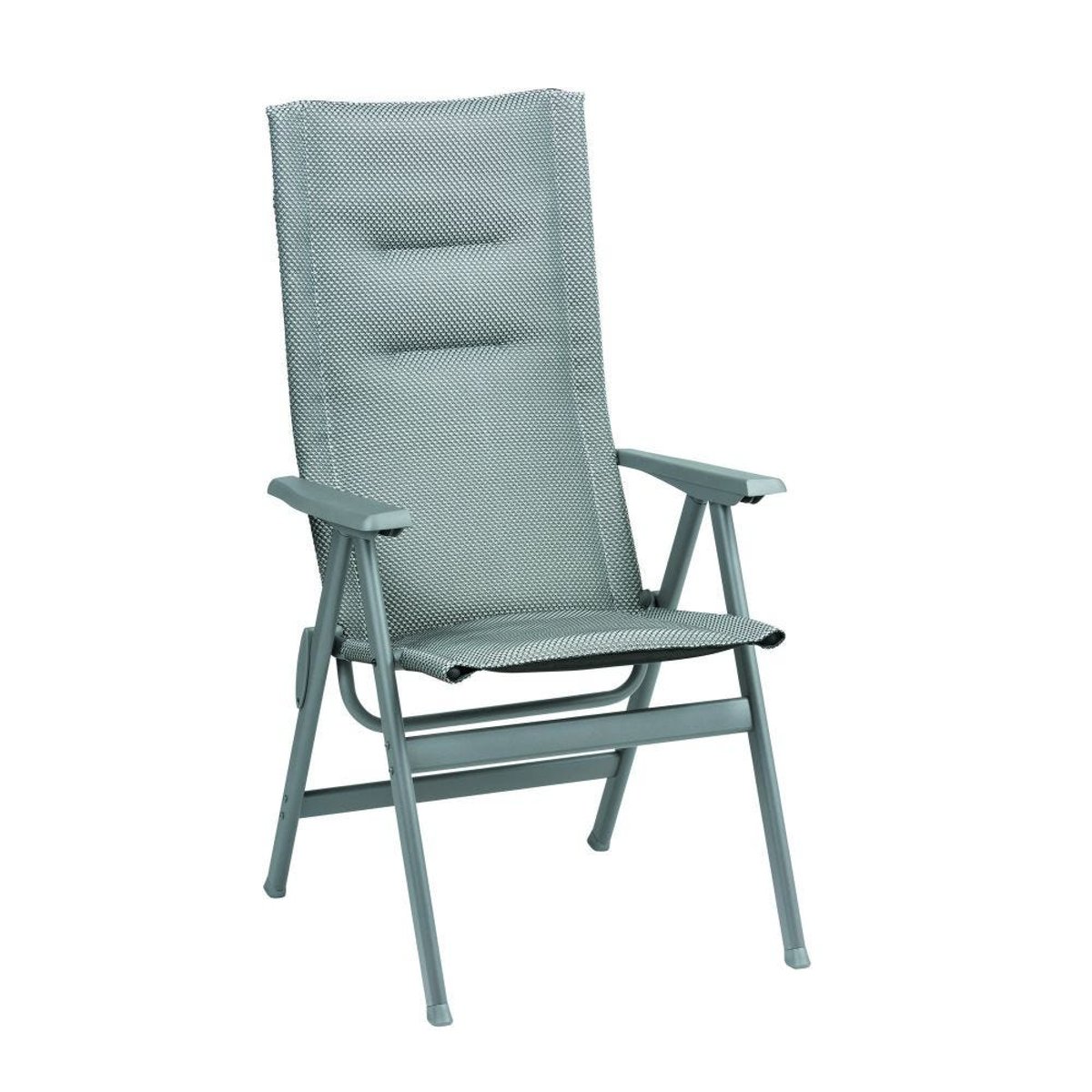 Fauteuil pliant matelassé dossier haut - ZEN-IT gris silver, LAFUMA MOBILIER