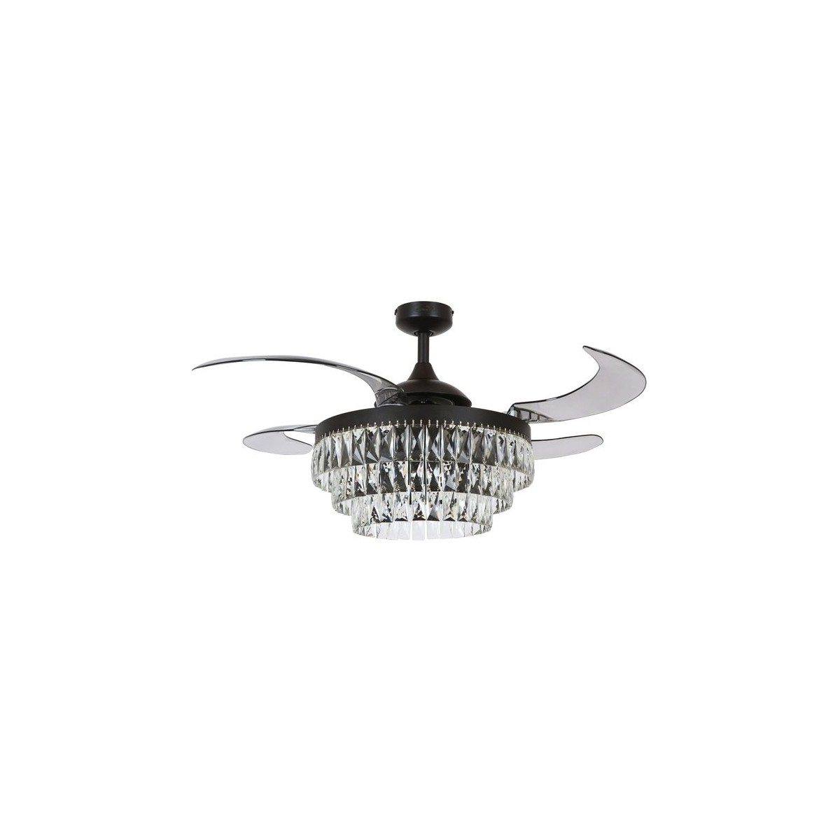 Ventilateur  plafond  VEIL noir -  gris, BOUTICA-DESIGN