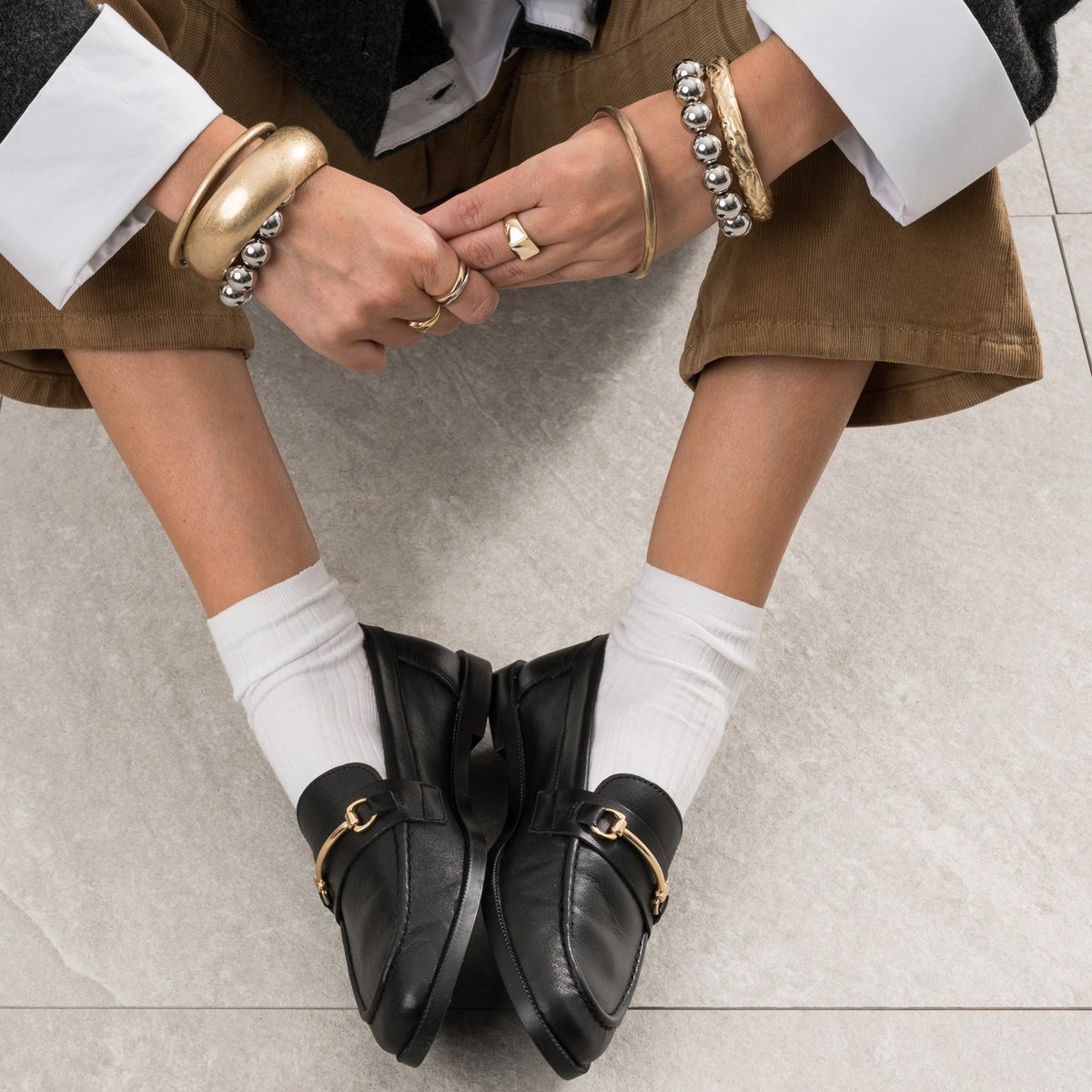 Mocassin en cuir GUYLAINE noir, ERAM