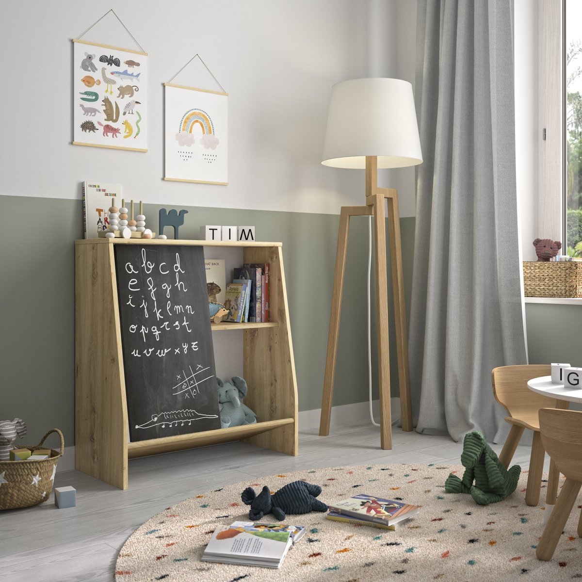 Petit meuble ludique avec tableau TIM beige, GALIPETTE