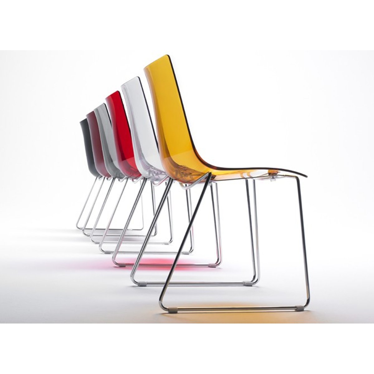 Chaise design empilable, ZEBRA transparent, SCAB DESIGN