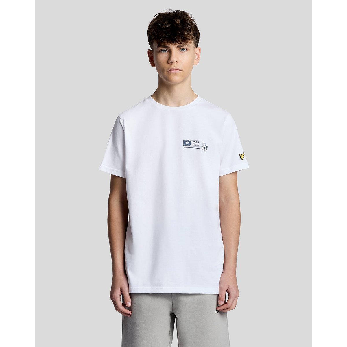 T-shirt imprimé dos graphique blanc, LYLE & SCOTT