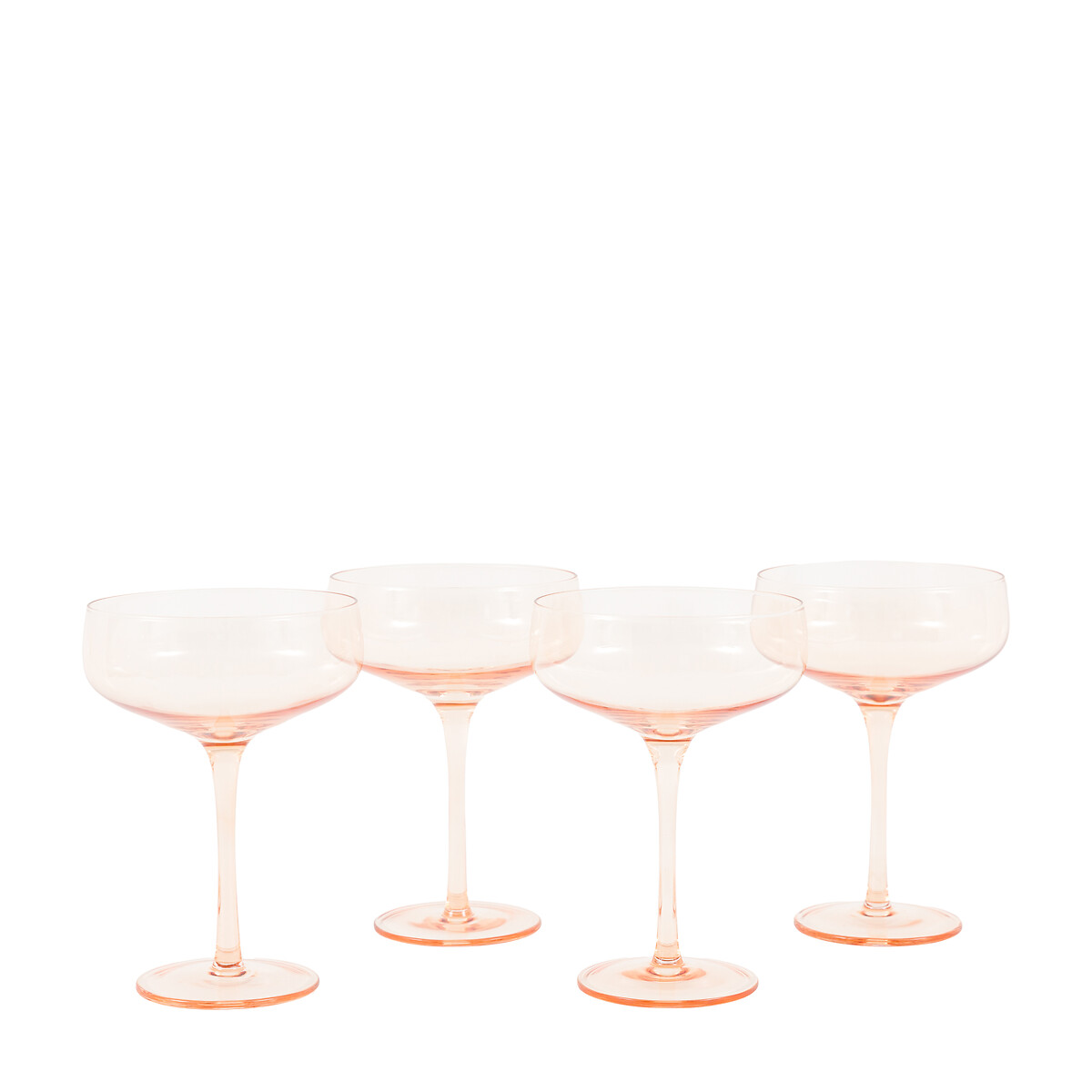 Set of 4 Eden Coupe Glasses in Amber yellow, ÉDITÉ