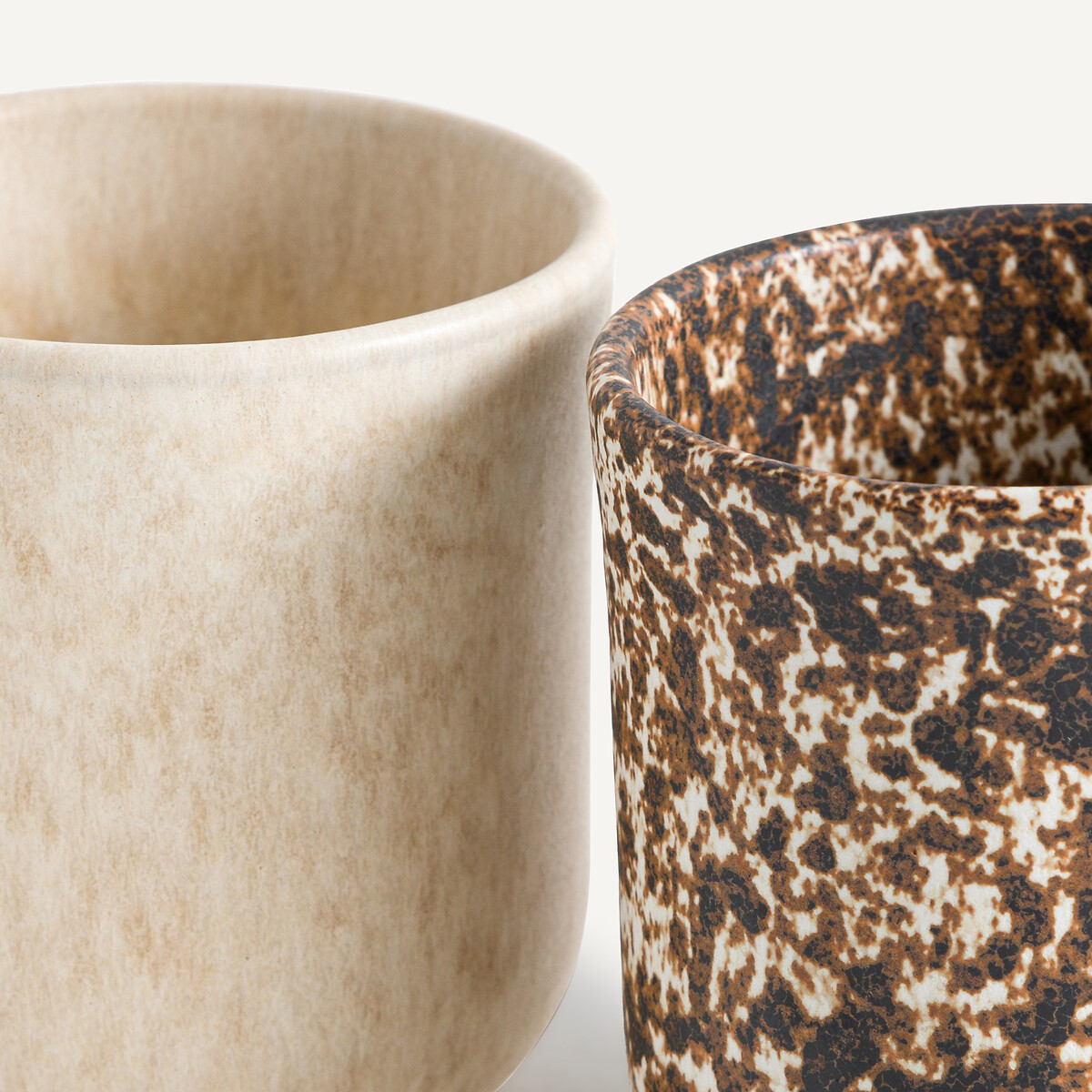 Lot de 4 tasses en grès mat, Rusty marron beige, AM.PM
