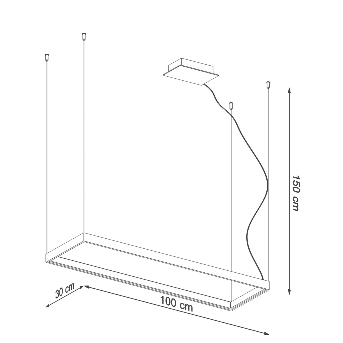 Lustre Aluminium Doré LED 1 Tuula doré, EDEN