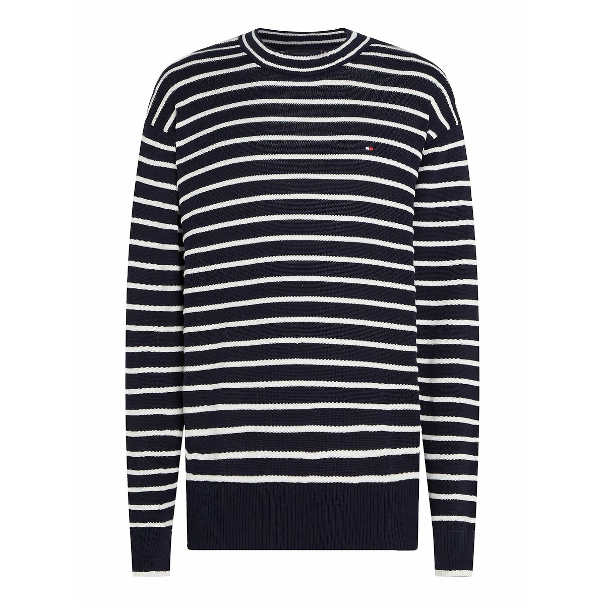 Breton Striped Jumper with Crew Neck blue/white, TOMMY HILFIGER