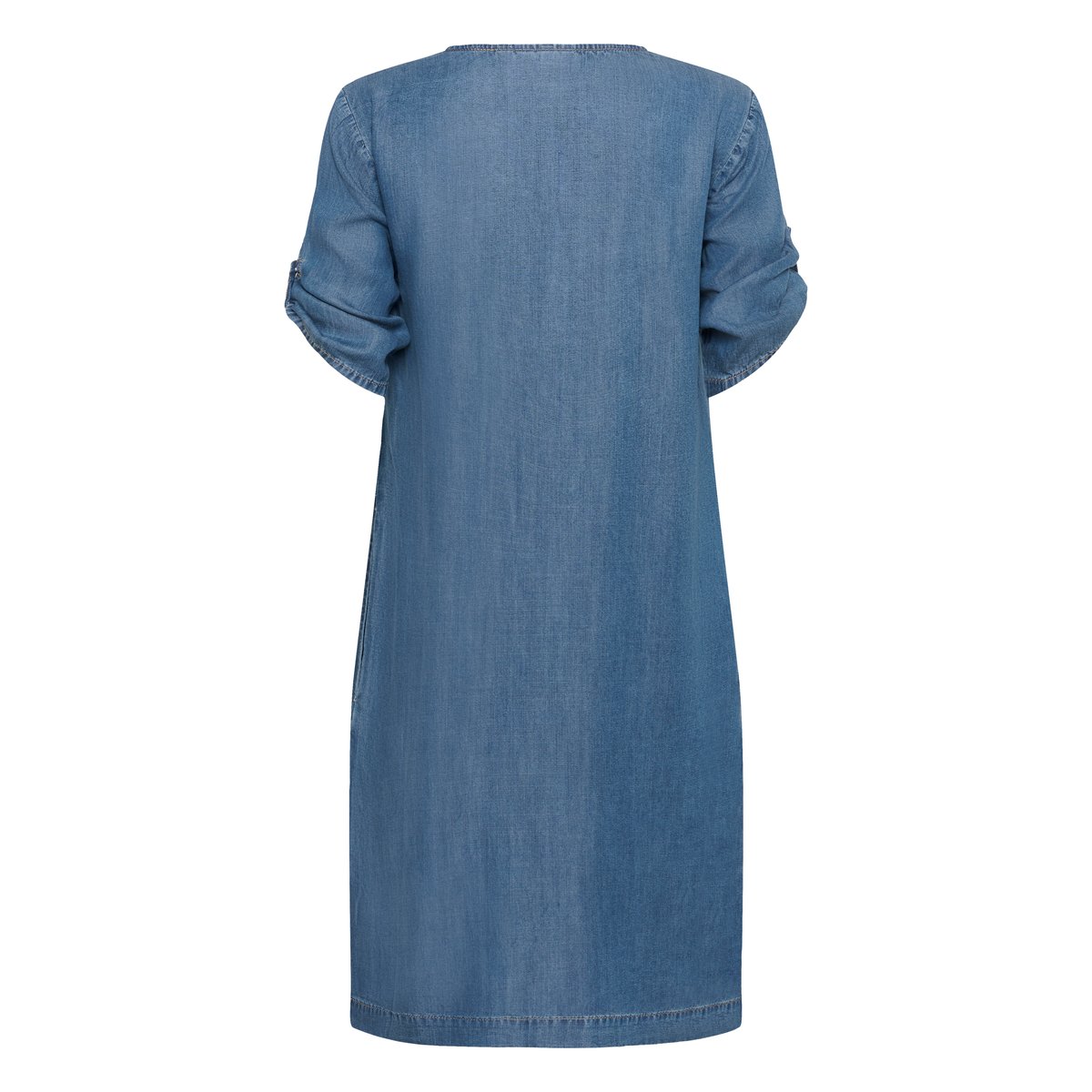 Robe en jean bleu jaspar blue denim, CREAM