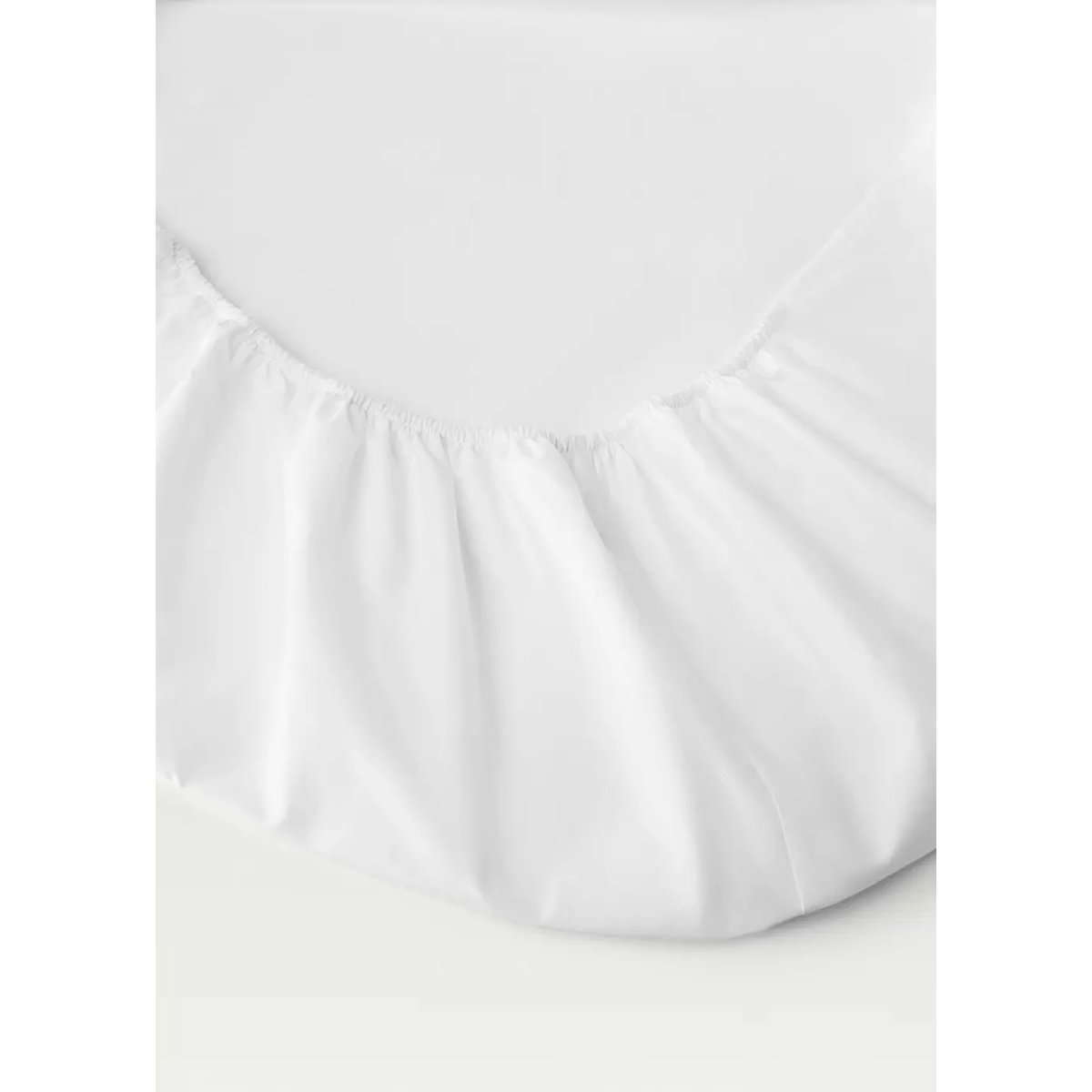 Drap-housse percale de coton lit 160 cm blanc, MANGO HOME