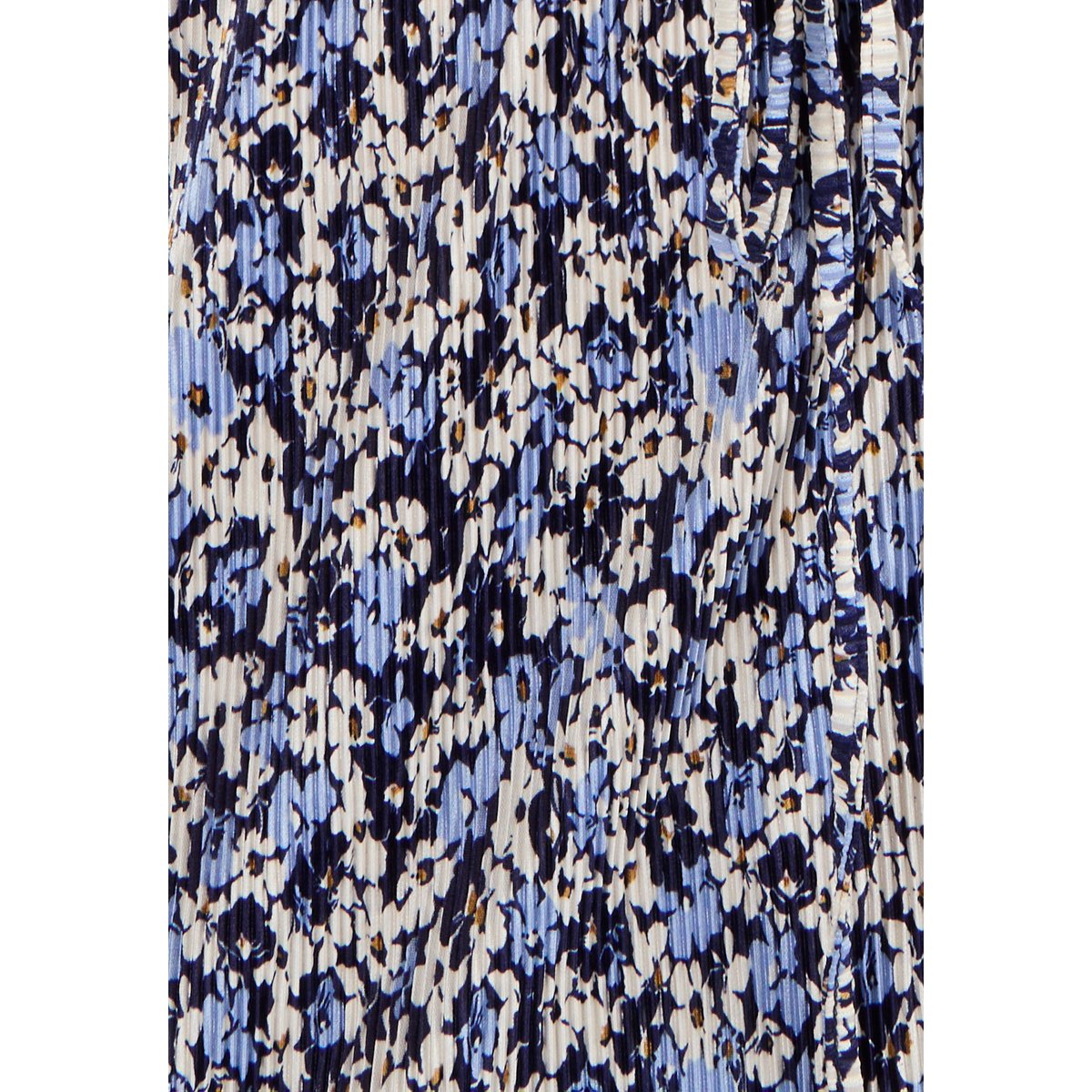 Robe plissé permanent bleu fleuri, DAMART