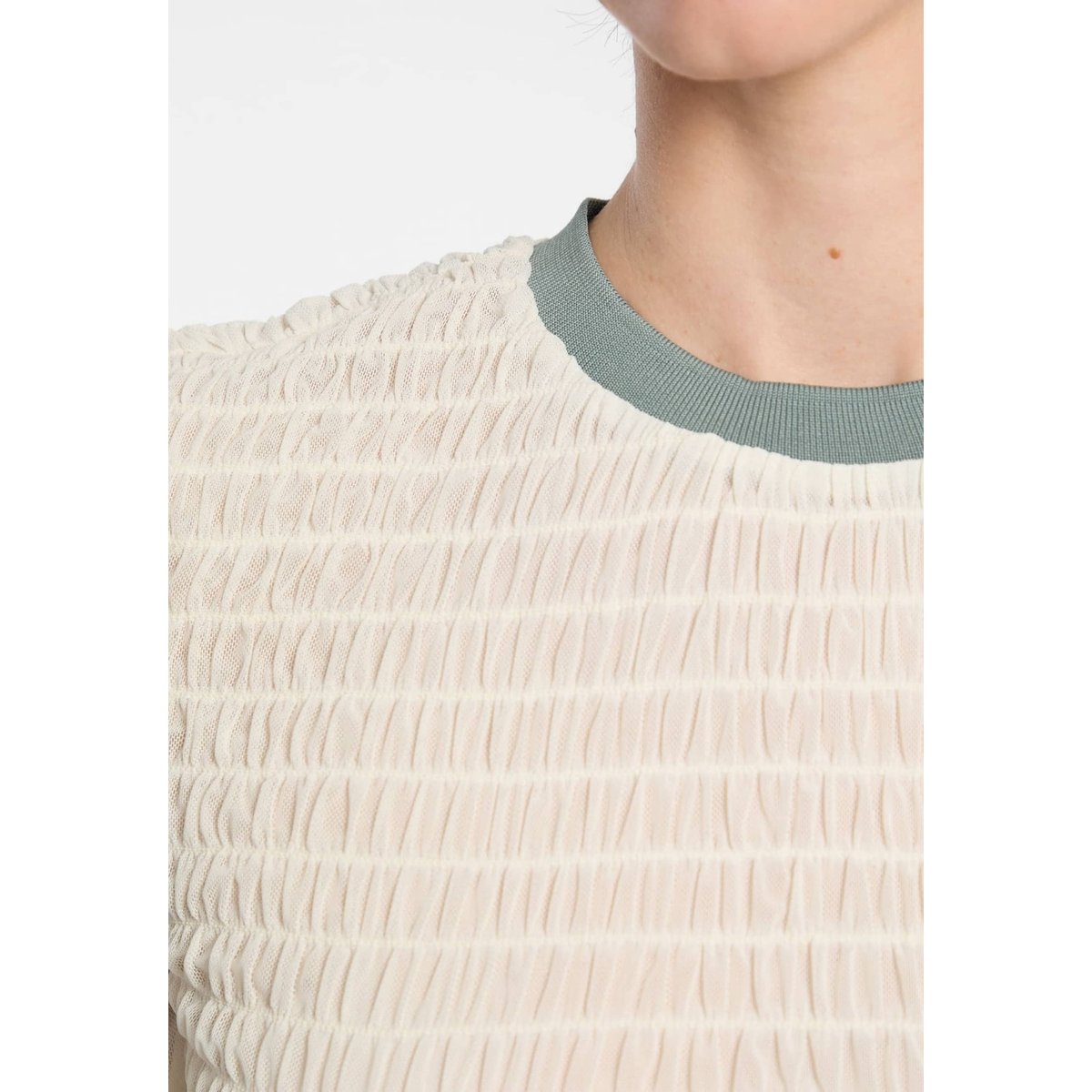 T-Shirt À Smocks blanc, GUESS
