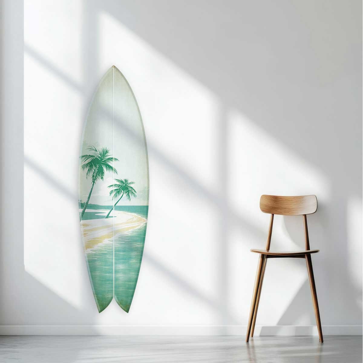 Planche de surf décorative Paradise cove tableau alu dibond, HEXOA