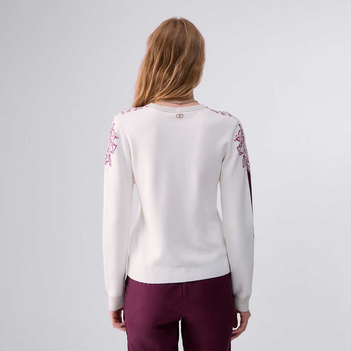 Pull Jacquard blanc, LIU JO