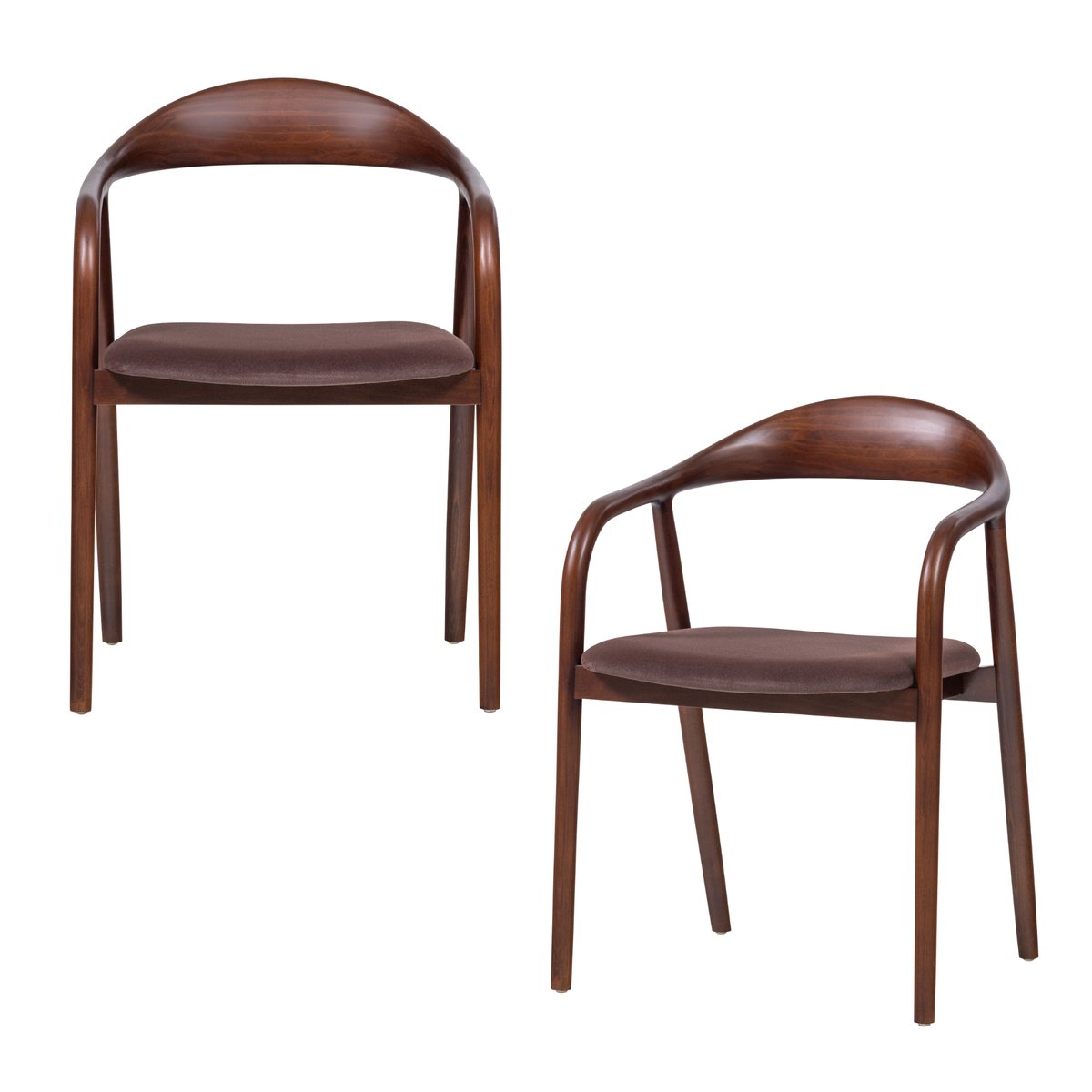 Chaise de salle à manger en bois de hêtre BRAN marron, WOOOD