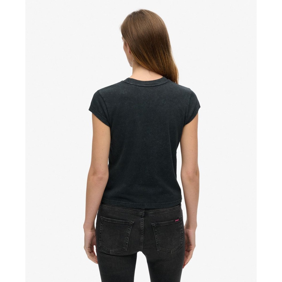 T-shirt à mancherons Mötley Crüe back in black intense, SUPERDRY