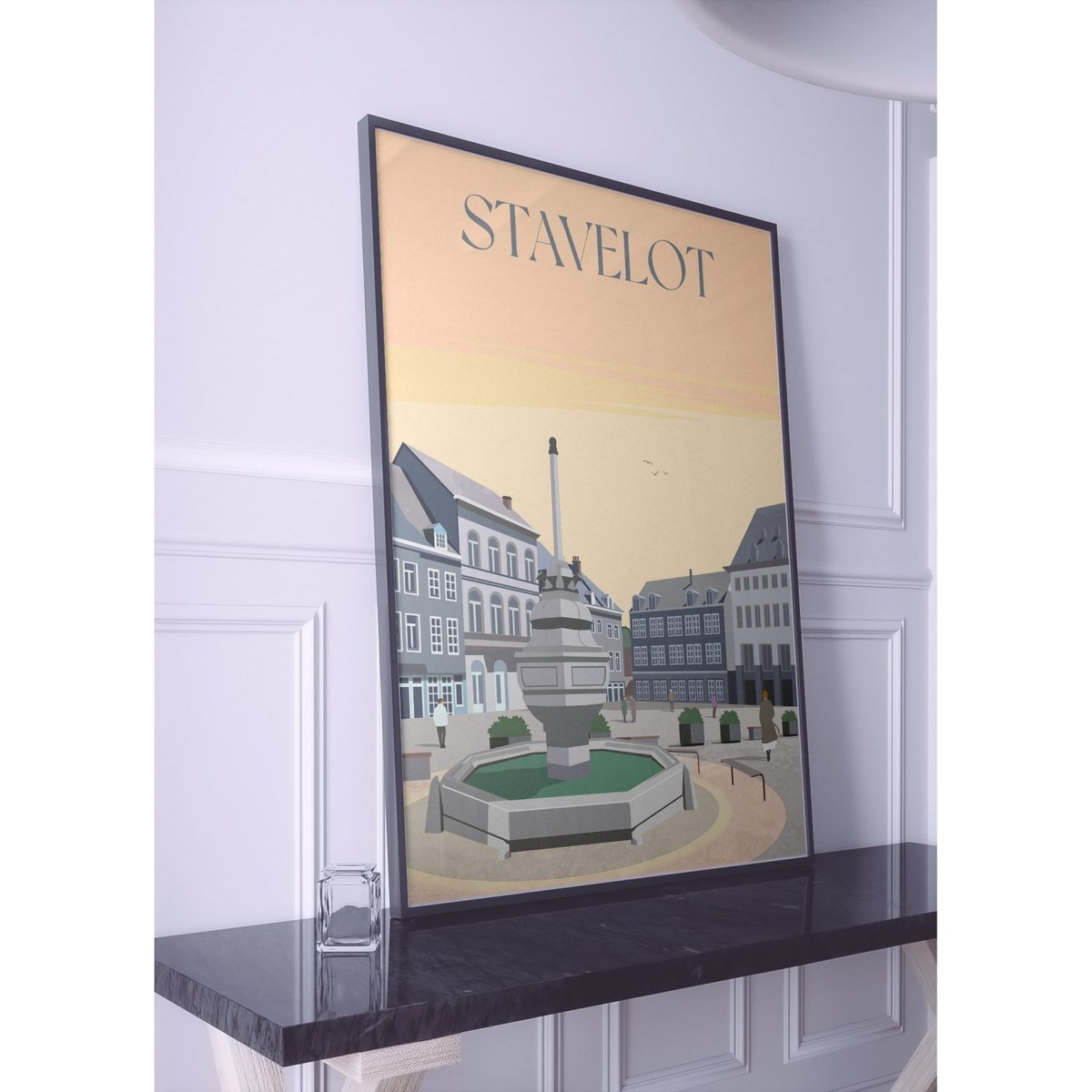 Affiche ville Stavelot blanc, L'AFFICHERIE