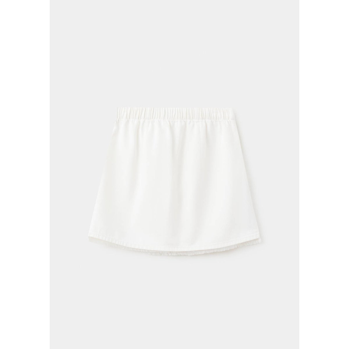 Jupe à détails effilochés blanc, MANGO KIDS