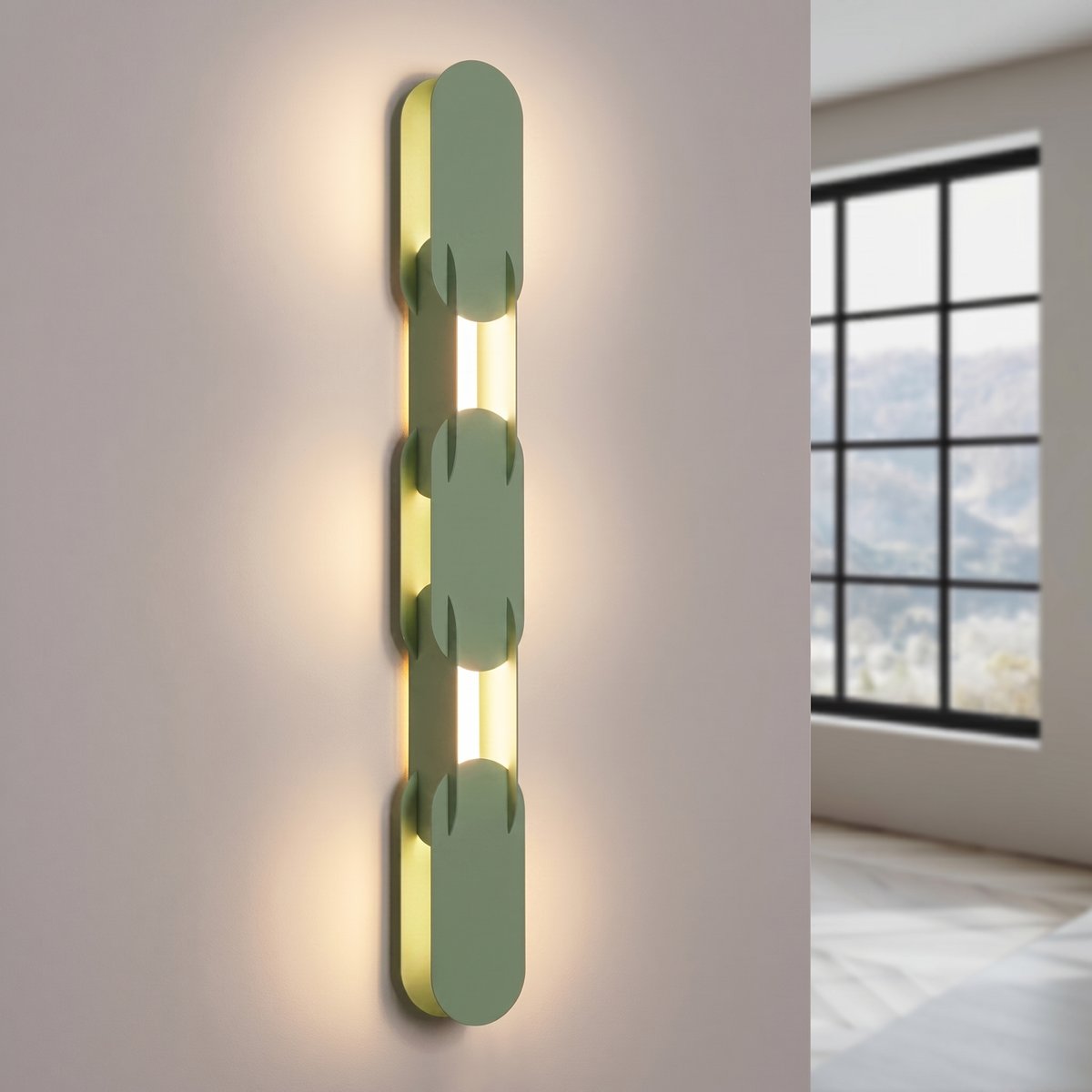 Applique murale Acier Sauge LED 1 Chain sauge, EDEN