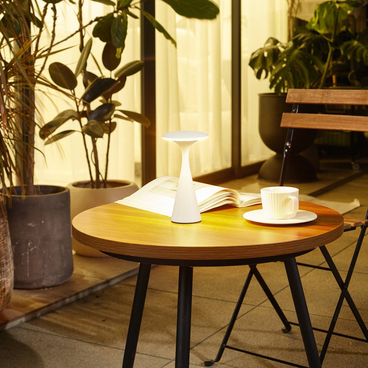 Luminaire de terrasse  moderneLED, Evelen blanc, LINDBY
