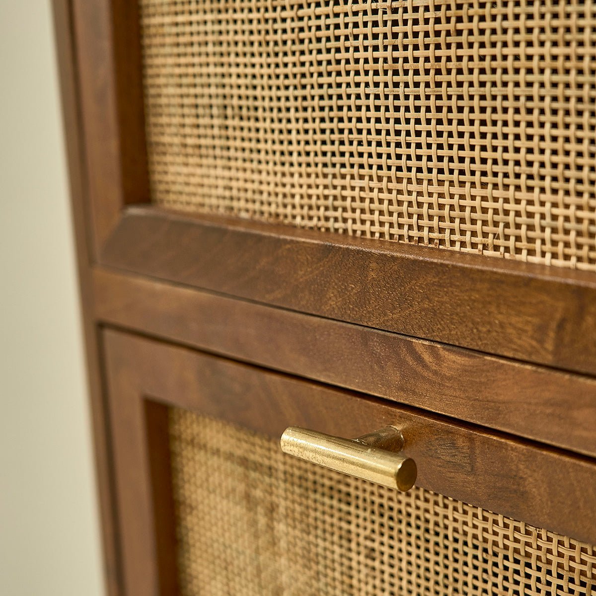 Commode en bois et cannage 90 cm 3 tiroirs RAPHAEL marron, BERAH GETAH