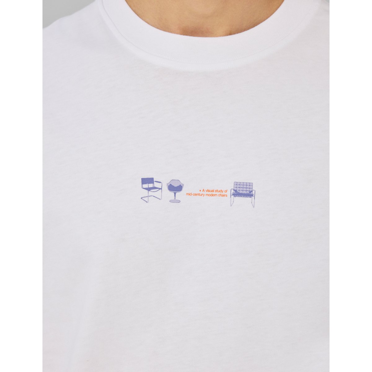 T-shirt imprimé devant/dos blanc, BZB