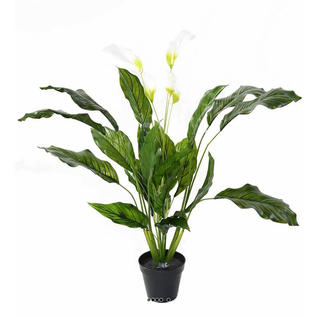 Spatiphyllum artificiel en pot anti-Uv ext vert, ARTIFICIELLES
