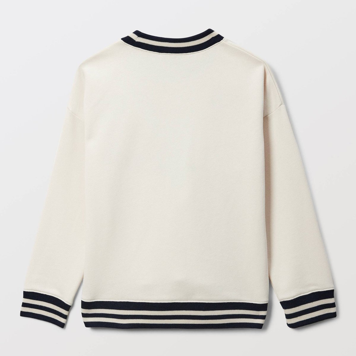 Sweat imprimé et avec badges en coton naturel, MONOPRIX