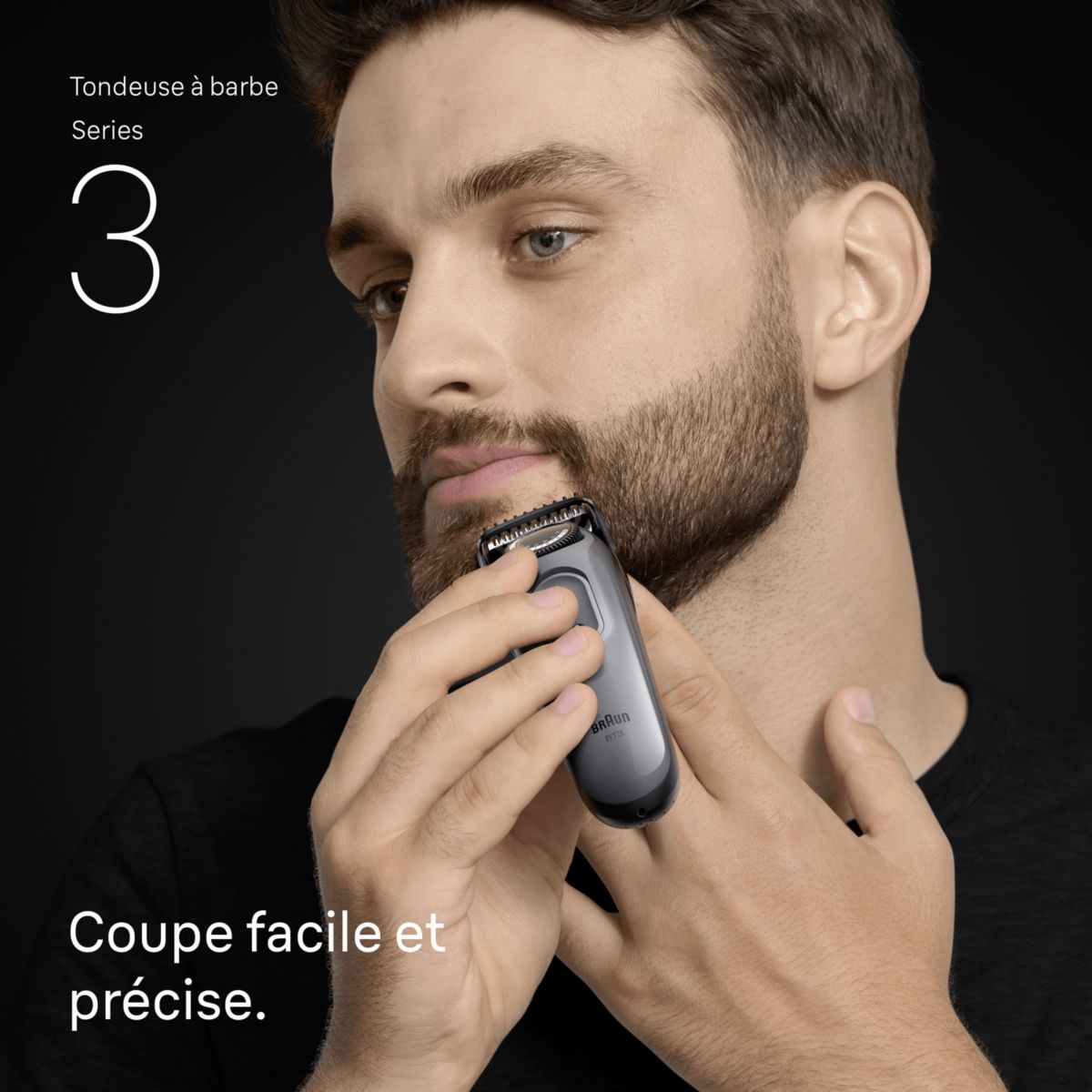 Tondeuse barbe BT3560, molette réglable, 40 hauteurs de coupe, précision 0,5 mm, autonomie 50 mn couleur unique, BRAUN