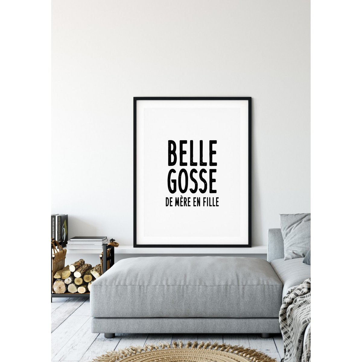 Affiche 'Mère fille' blanc, L'AFFICHERIE